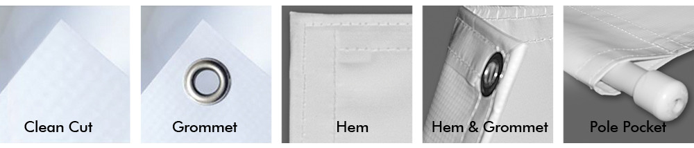 banner print options - grommets and pole pockets.
