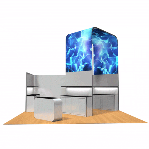 20x20 Performance Kit custom exhibit rental display with motion LED graphics