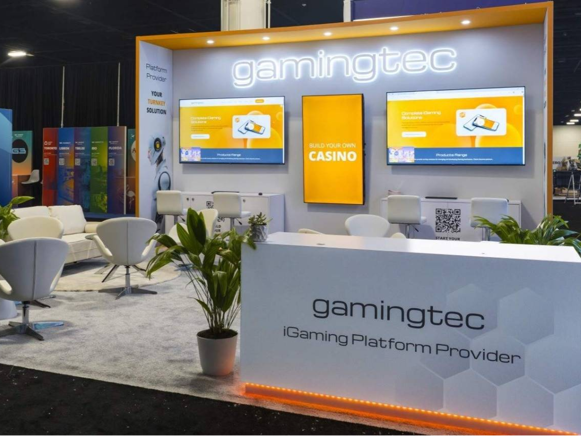 Gaming Tec twenty by twenty custom exhibit display
